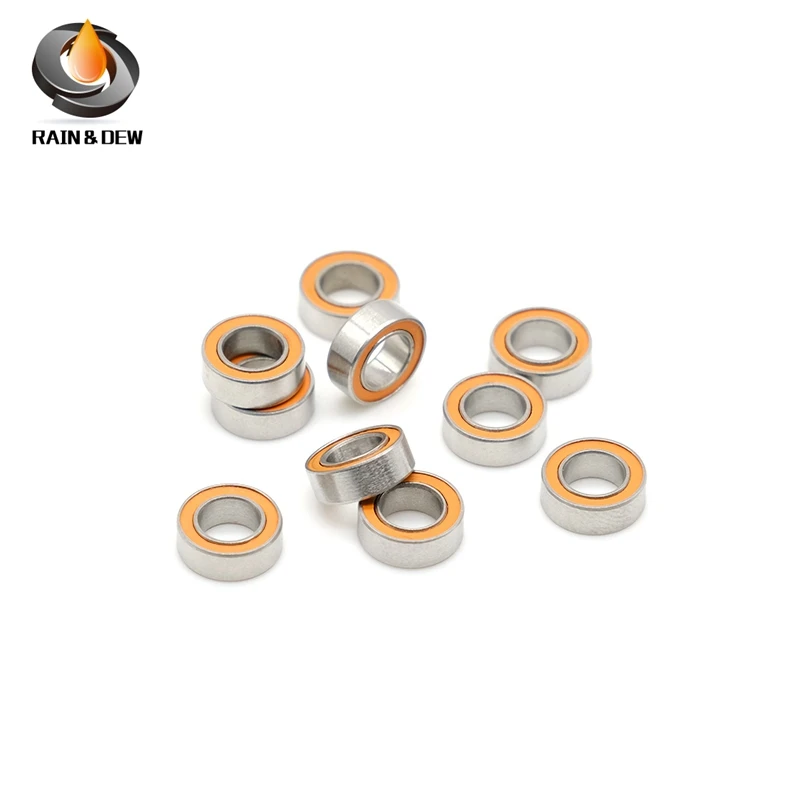 2Pcs 낚시 릴 베어링 SMR74 2RS CB ABEC7 4*7*2.5mm 스테인레스 스틸 하이브리드 세라믹 볼 베어링 SMR74-2RS CB SMR74RS