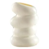 Nordic Spiral Flower Pot Plastic Spiral Vase Aesthetic Simple Desktop Vase Wavy Lines Minimalist for Desktop Office Ornament 2
