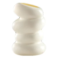 Nordic Spiral Flower Pot Plastic Spiral Vase Aesthetic Simple Desktop Vase Wavy Lines Minimalist for Desktop Office Ornament 2