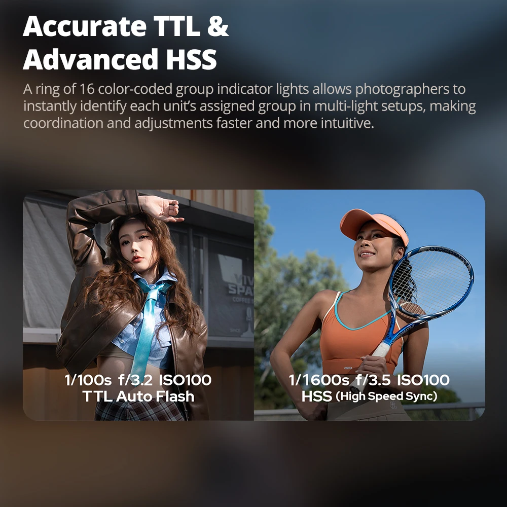Godox AD100ProII 100Ws 1/8000s HSS TTL 모드 스트로브 포켓 플래시, 1.5초 재활용 시간, HD 컬러 스크린 탑재, 인물 사진 촬영용