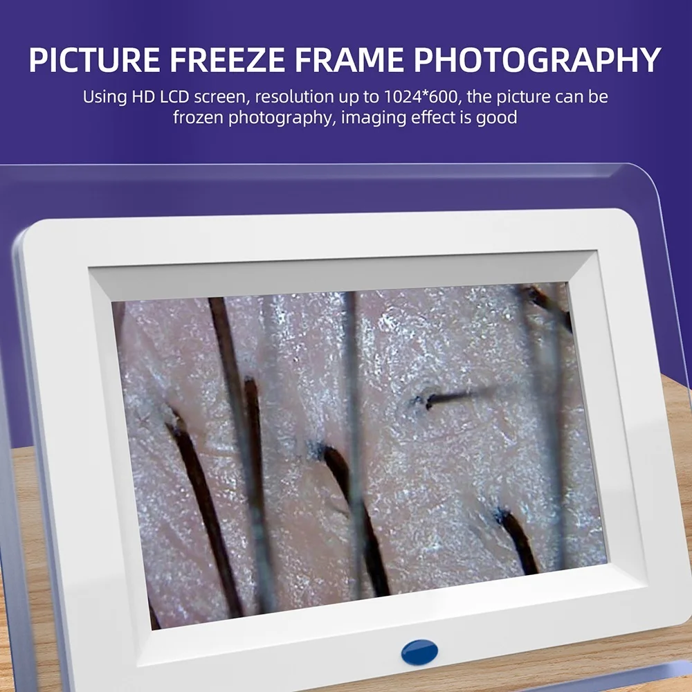 7 Inch LCD Scalp Detector Digital Hair Skin Analyzer Microscope for Hair Follicle Testing and Skin Analysis Magnifier 50/200X