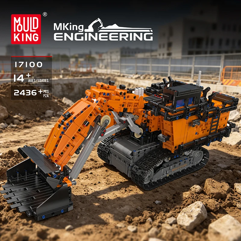 몰드 킹 17100 테크니컬 트럭 장난감 RC EX8000 광산 굴착기 조립 블록 엔지니어링 트럭 브릭 키즈 크리스마스 선물