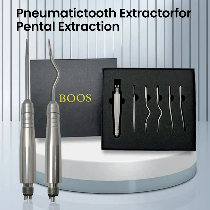 

Dental BOSS Clinic Elevator Set, 4 Holes, Tungsten Tips, Effortless Painless Tooth Extraction with Advanced Pneumatic Technology