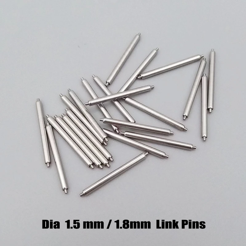 10PCS No Support Spring Bar Dia 1.5mm/1.8mm Watch Strap link Pins fits Width 12mm-26mm Watch Bracelet Stainless Steel Link Pin 8mm 25mm stainless steel watch spring bar pins diameter 1 5mm strap link pin 144 270 360pcs watchbands repair tool replacement