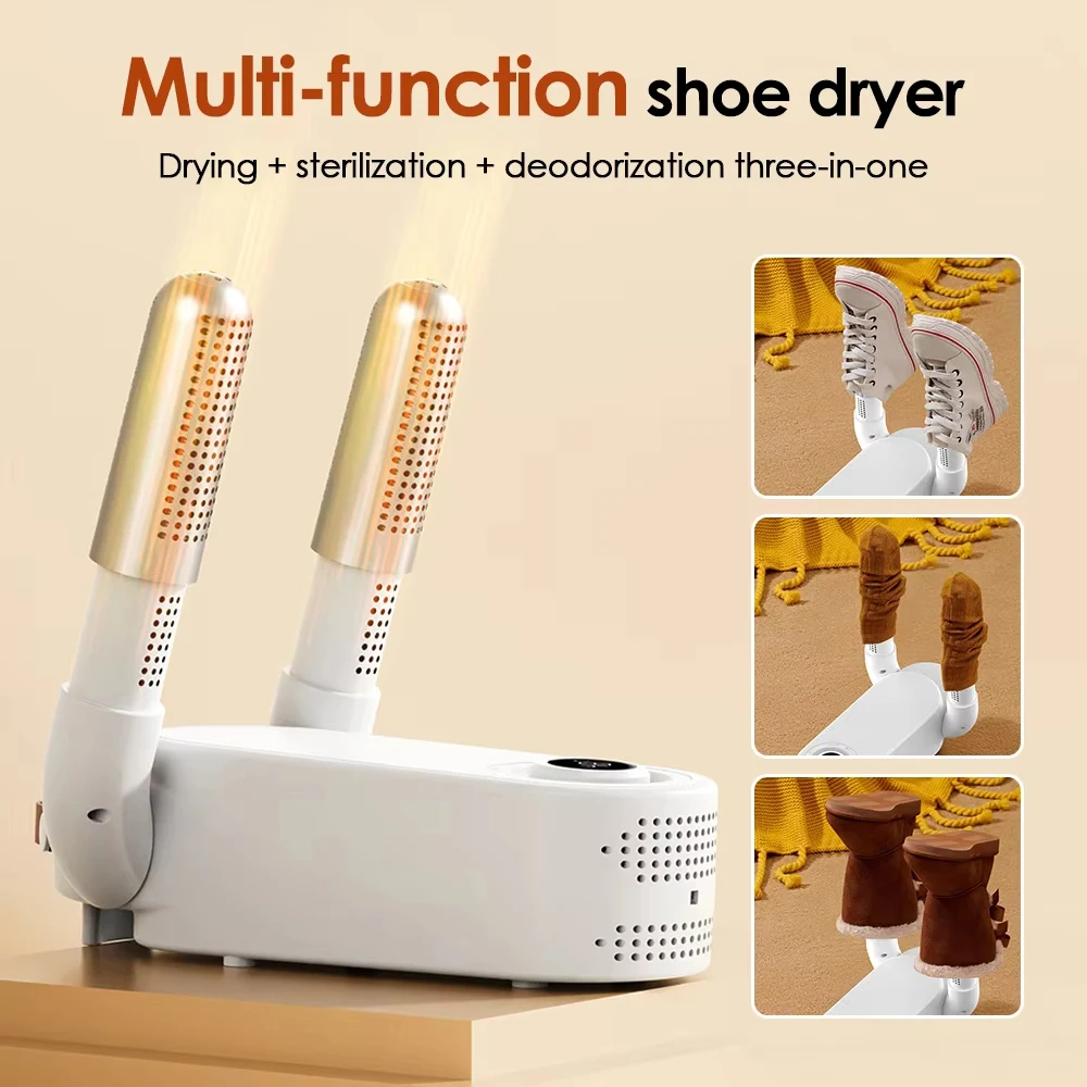 Shoe Dryer Intelligent Timer Adjustable Dryer Quick Drying Deodorizing Sterilizing Shoe Dryer Household Shoe Warmer Heater 4
