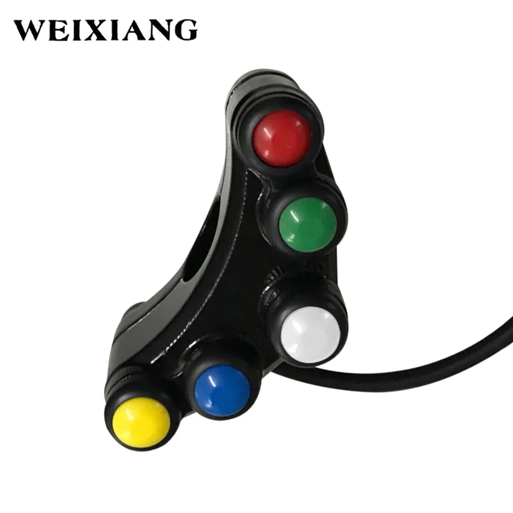 Motorrad 7/8'' 22mm Lenker Horn Blinker Licht Scheinwerfer Hupe Steuer Schalter