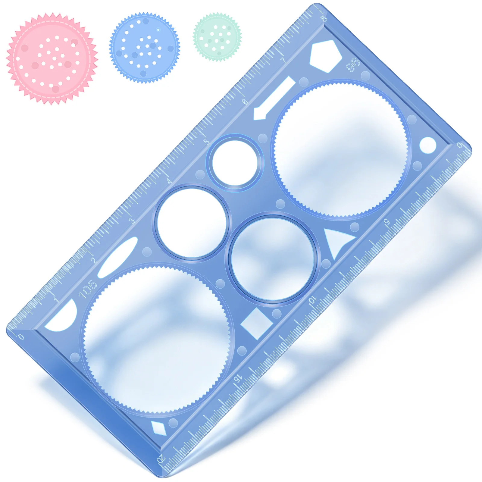 Enhanced Product Title: Versatile Geometric Spiral Art & Drawing Ruler Tool