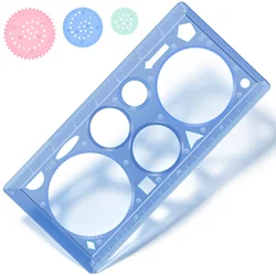 Enhanced Product Title: Versatile Geometric Spiral Art & Drawing Ruler Tool (Blue)