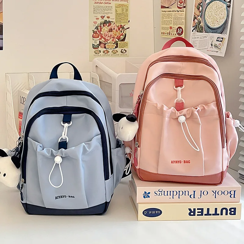 

Japanese Student Schoolbag Lightweight Waterproof Travel Backpack Teen Girls Cute Mini Backpack Campus Leisure Nylon Book Bag