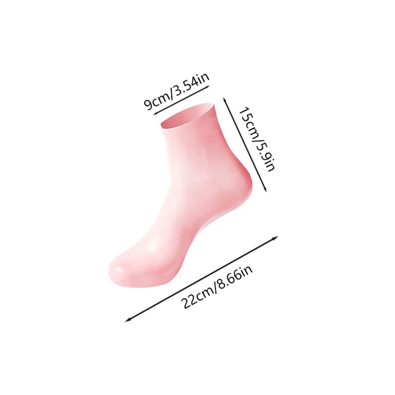 Silicone Gel Socks 1 Pairs Moisturizing Elastic for Foot Spa Pedicure