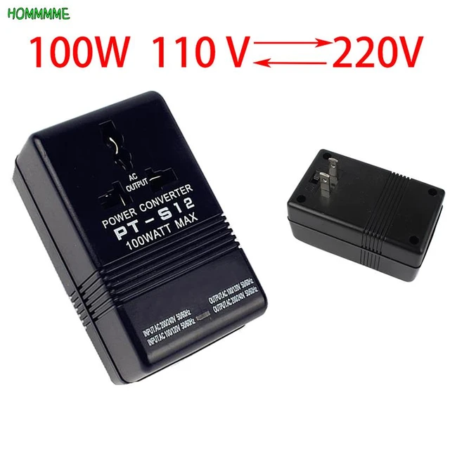 Transformateur 220V/240V to 110V/120V, Adaptateur de Prise Convertisseur de  Tension de Transformateur de Puissance