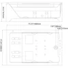Bathtub, 73'' Whirlpool Tub Water Massage Two Person Jetted Bathtub 3 Sided Apron Corner Whirlpool Tub with 22 Water Jets 5
