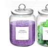 2L Clear Glass Laundry Jar Set Cookie Jar Clear Glass Laundry Detergent Jar With Lid With Spoon 4
