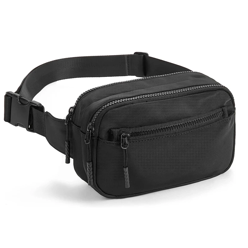 1ks multifunkční úložný brašna, s 4 na zip kapes a nastavitelný řemen, lehoučké crossbody pytle pro outdoorové kemping, ru