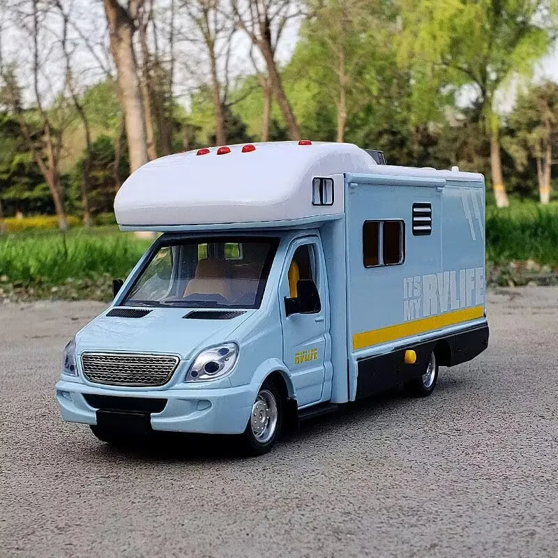 Jouet de camping-car camping-car jouets pour garçons 1:32 modèle de voiture  moulé sous pression jouet enfants cadeau bleu