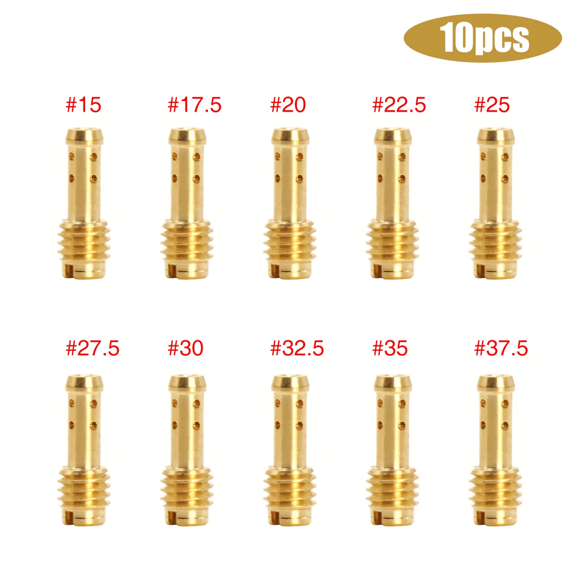 10pcs Pilot Jet 8 Bleed Holes For MIKUNI VM/TM/TMX Carburetor Idle Jet 15-60 motorcycle carburetor