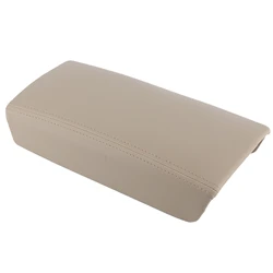 Premium Leather Center Console Armrest Lid - Central Box Cover (Beige)