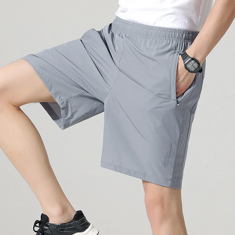 2024 Summer Elegant Fashion Harajuku Slim Fit Ropa Hombre Loose All Match Sport Casual Shorts Solid Pockets Straight Leg Shorts
