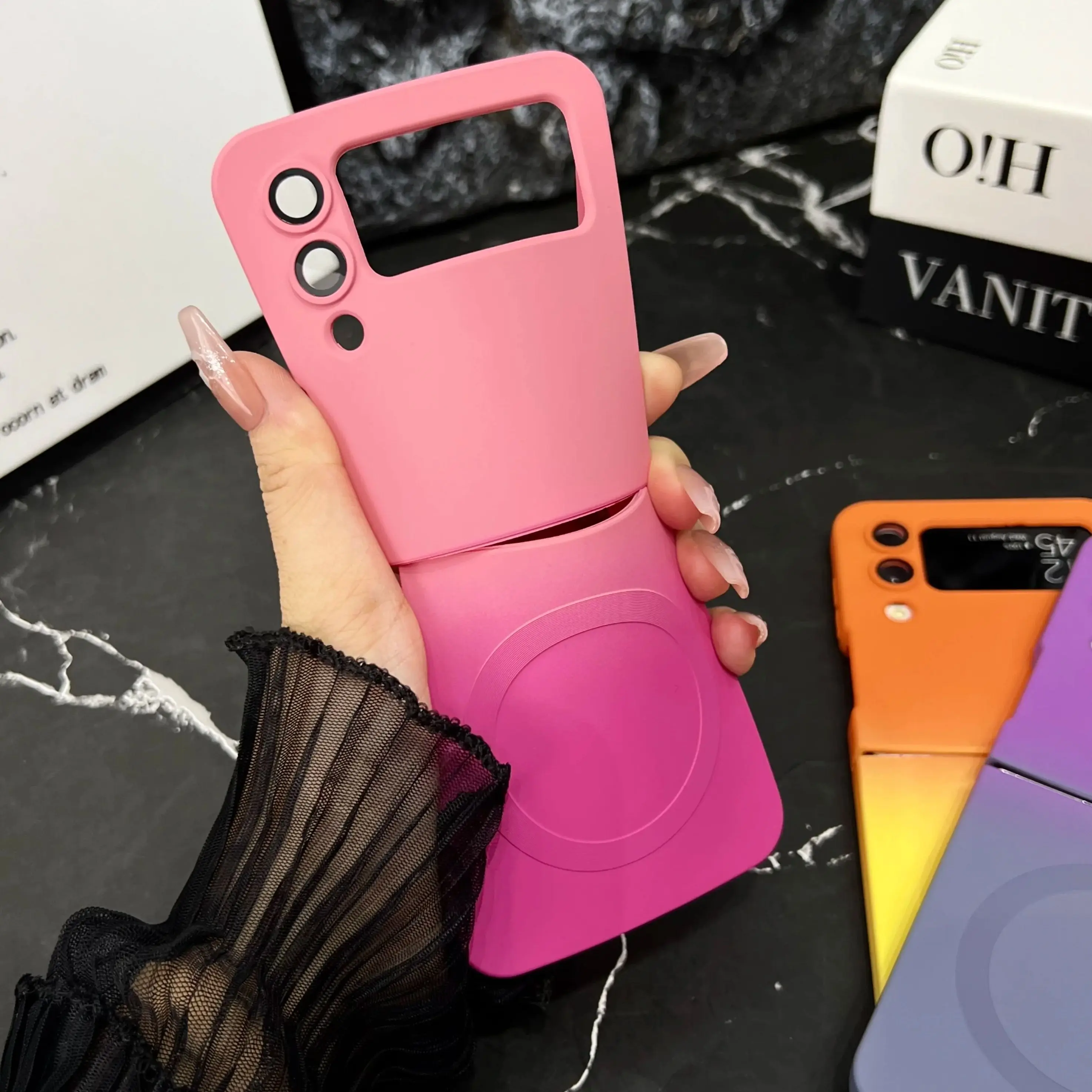 Gradient Silicone Soft Magnetic Phone Case - Protective Cover