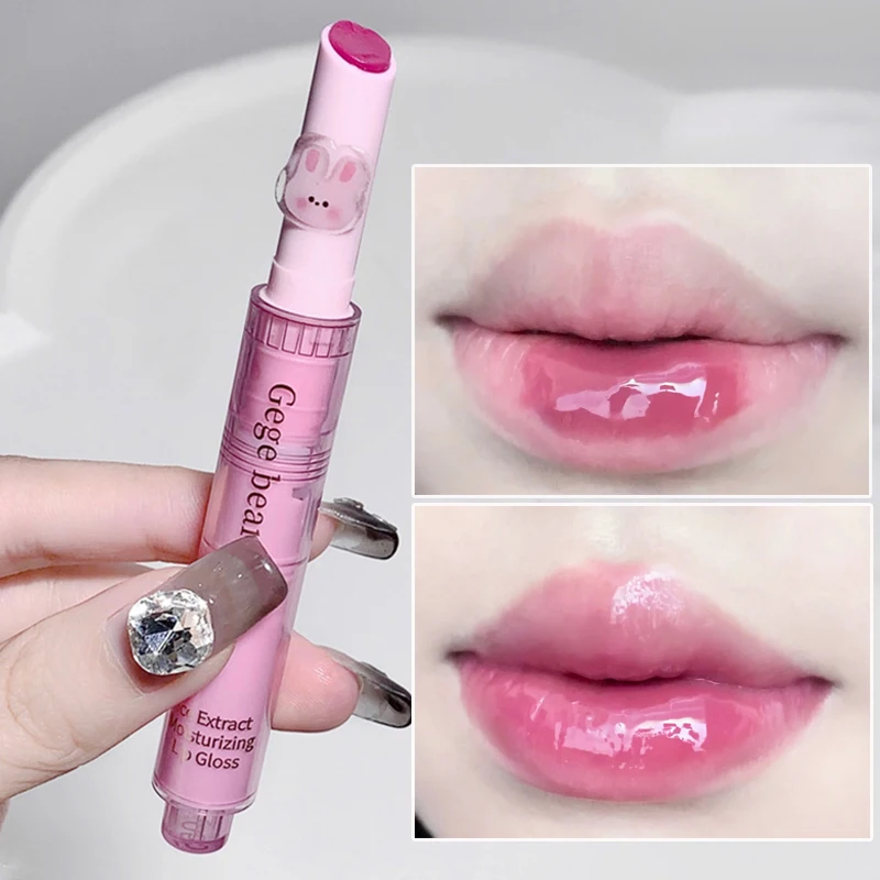 Idratante Jelly Mirror Lipstick Pen Makeup Tazza Antiaderente Impermeabile Solid Lip Gloss Clear Long Lasting Lips Pigment Cosmetics