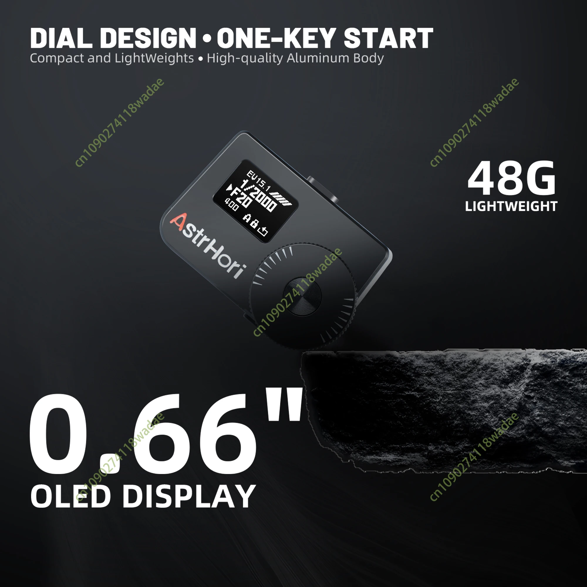 AstrHori AH M1 카메라 라이트 미터 두 개의 다이얼 핫 콜드 슈 고정 셔터 ISO 사진 라이트 미터 DSLR 카메라용