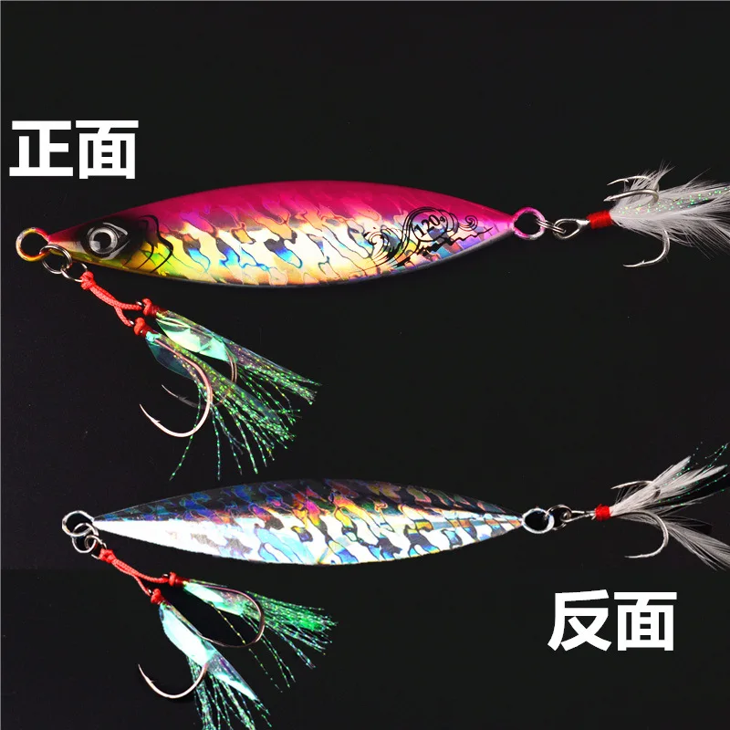 Slow Pitch Jigs 80g 120g 150g 200g Saltwater Fishing Lures 3D Colors Lead  Fish Sinking Metal Jigs Jigging Lures with Butterfly Assist Hooks for