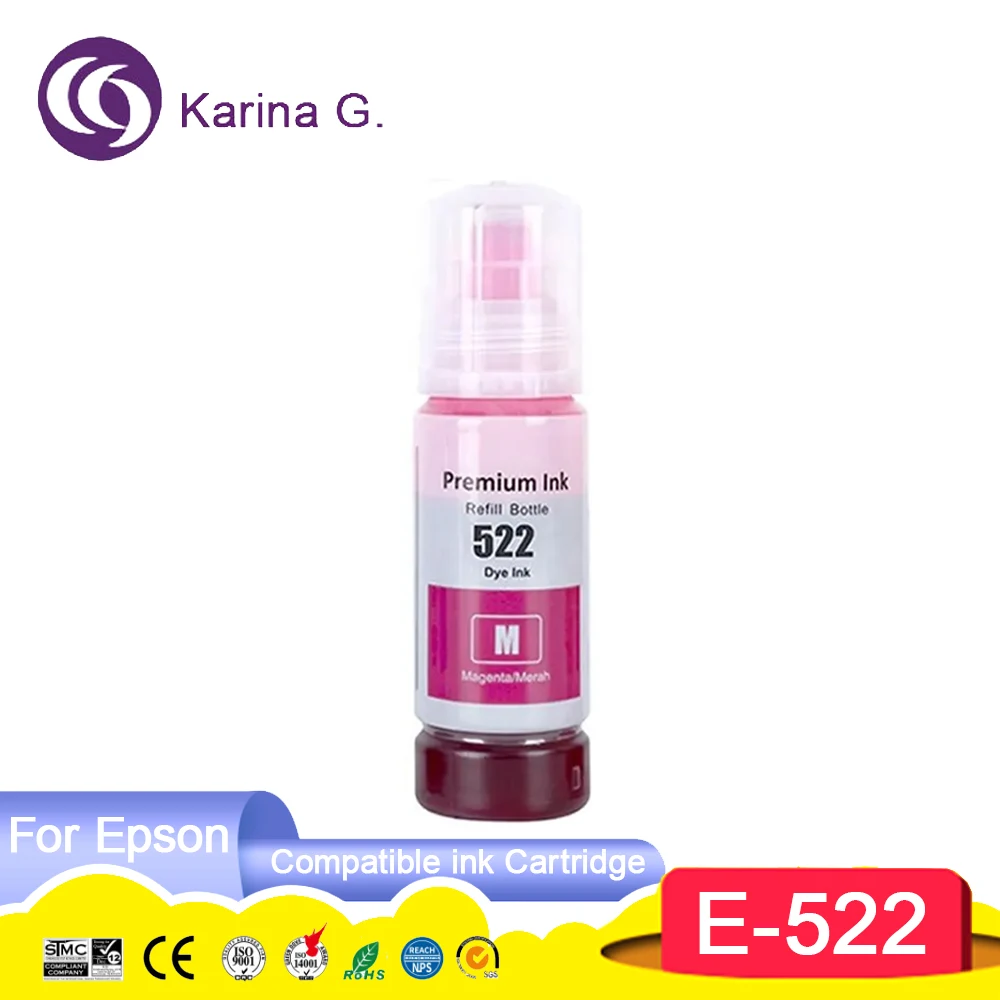522 T522 Premium Color Compatible Bottle Water Based Refill Dye Ink for ET-1110