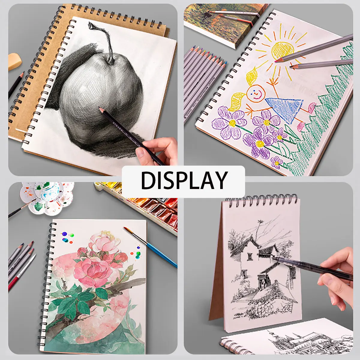 Art Sketchbook 160GSM Kraft Paper Spiral Coil Book Office School Supplies Drawing Notepad Stationary - Image 5