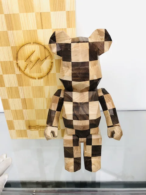 Bearbrick 400% Karimoku Chess Wood Diamond Chess Walnut Bear First  Generation Full Line Sticker Laser Label Color Box Packaging - Action  Figures - AliExpress