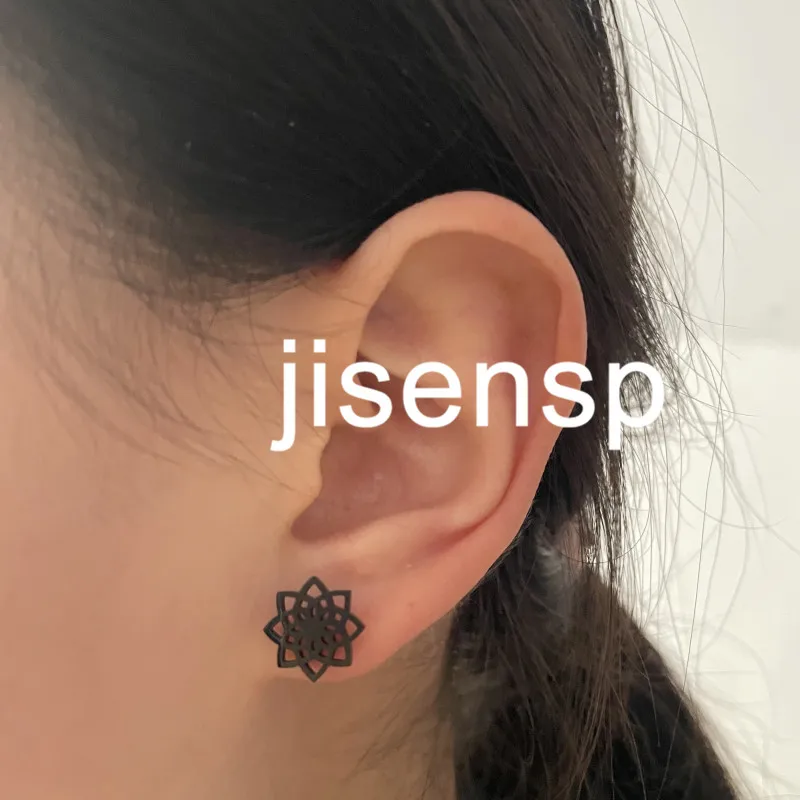 Sommer-Design Mehrfache Kleine Blumen Edelstahl-Ohrringe für Frauen Mädchen Schmuck Niedliche Rose Gänseblümchen Schneeflocke Lotus Ohrstecker Geschenke – Detail 35