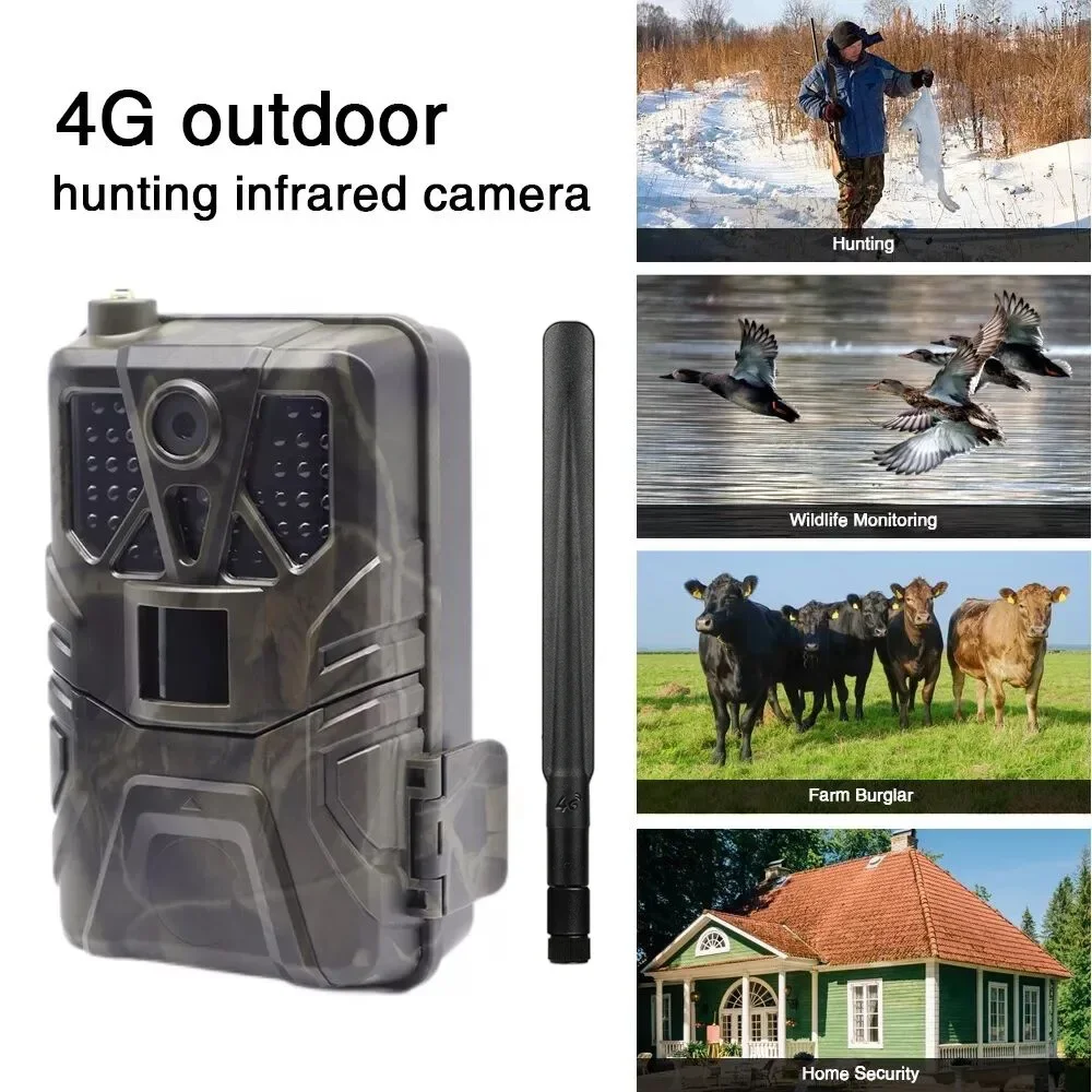 4G Wildlife Camera HC-910Pro APP Control Live Video 4K 36MP