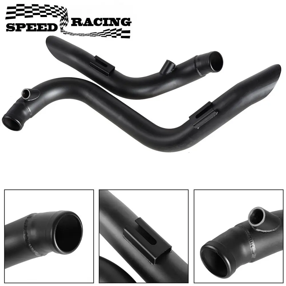

Hot Sale 2" Drag Pipes Exhaust For Softail Dyna Sportster Chopper Bobber 84-2017 Rear Steel Black Easy to install