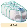 (4 pack) White Mesh Pop-up Laundry Basket, 21" x 13" x 15.5" 1