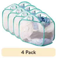 (4 pack) White Mesh Pop-up Laundry Basket, 21" x 13" x 15.5" 1