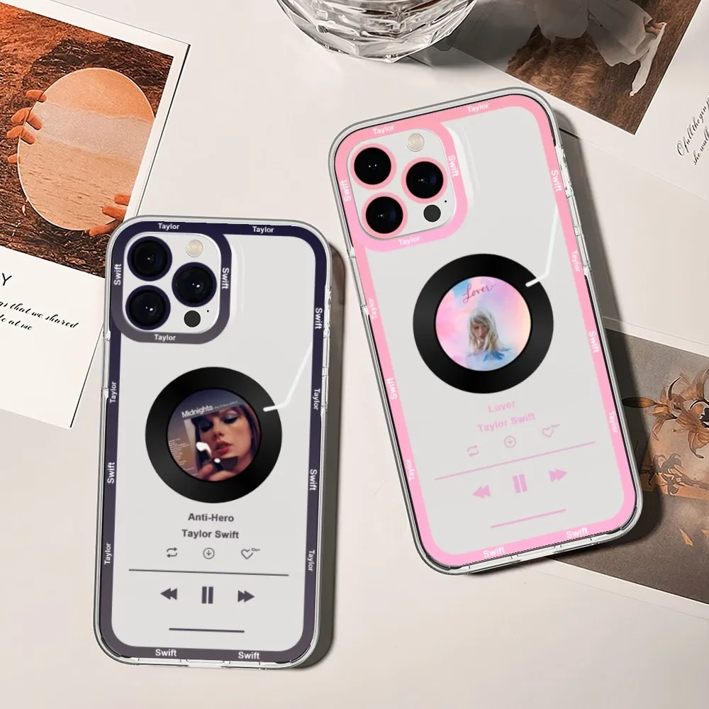 Custodia Per Telefono S-Swifts-Singer-T-Taylors Per Iphone 11 12 Mini 13 14 Pro Max Guscio Trasparente