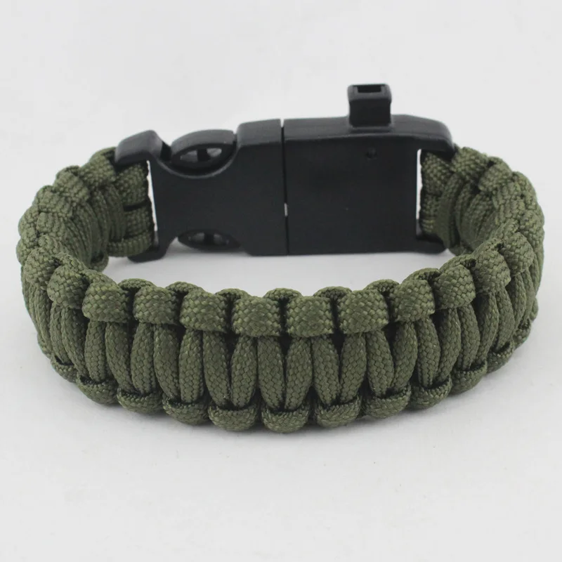 Men Outdoor Survival Umbrella Rope SOS Bracelet survival whistle survival tool Camping Adventure Emergency Rescue Compass Sport Whistle Bracelets