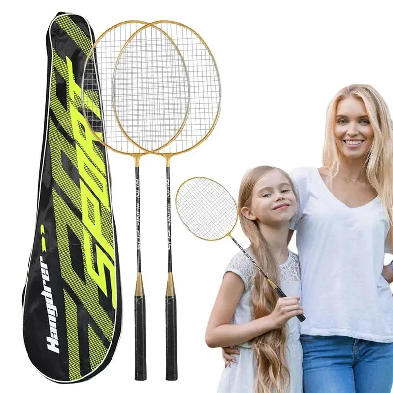 Badminton Rackets Set Professional Adults Lightweight Equipment Sweat Absorbent