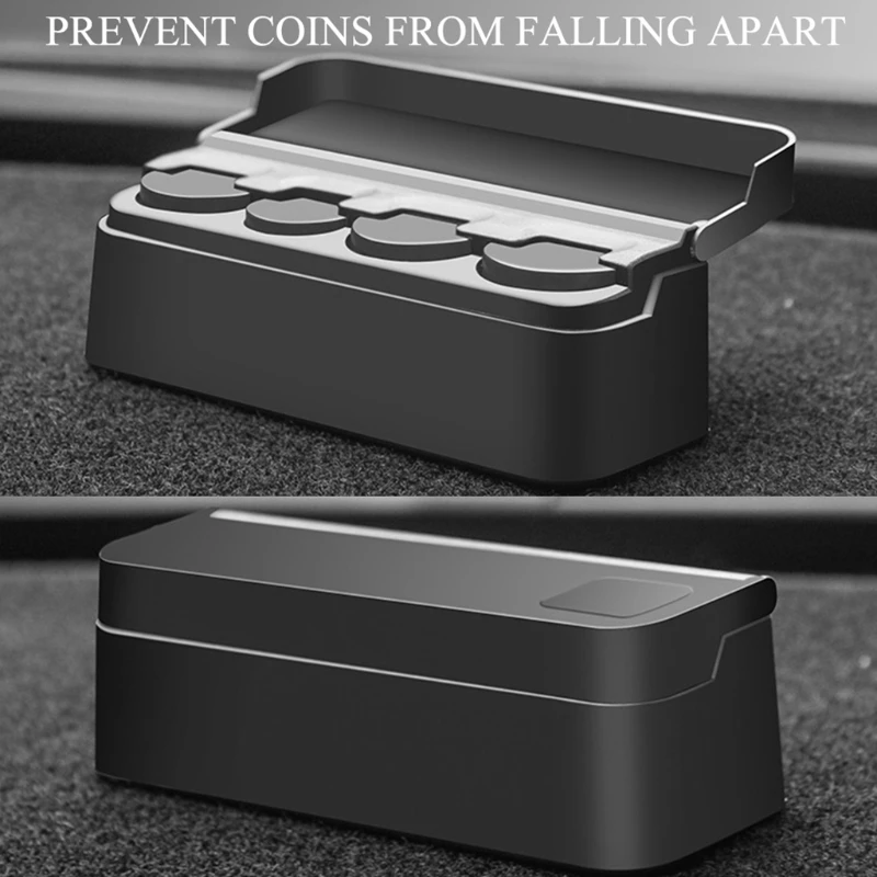 Coin Holder for Car Change Organizer Universal Storage Coin Money Dispenser Cash Box Trucks Accessories Drop Ship