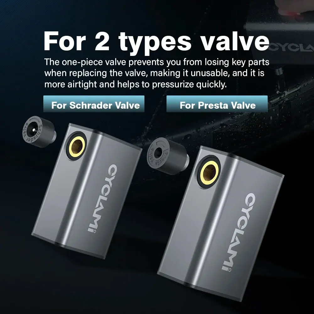 CYCLAMI A3 Mini Electric Air Pump Portable Bicycle Cordless FV AV