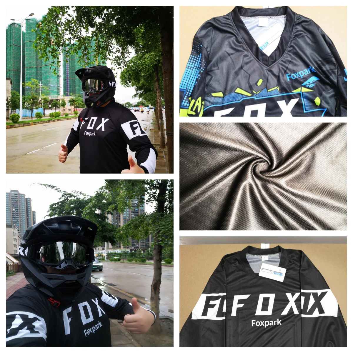 Foxpark 엔듀로 MTB 사이클링 저지, 다운힐 셔츠, 모토크로스 티셔츠, Mx 산악 자전거 의류