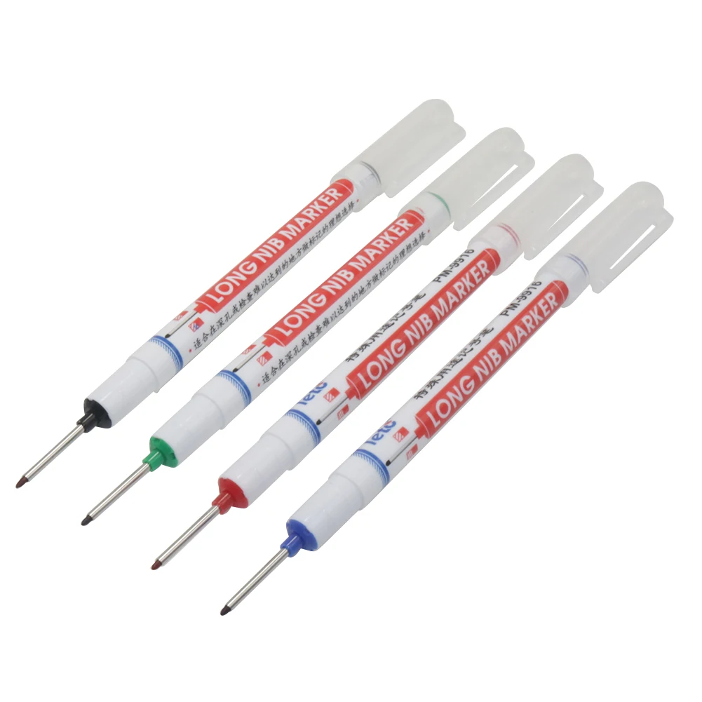 Long nib marker Multi-function Oil Marker Woodworking Carving Deep Hole Marking Pen Tile Decoration Marker 5Pc 1 Pcs