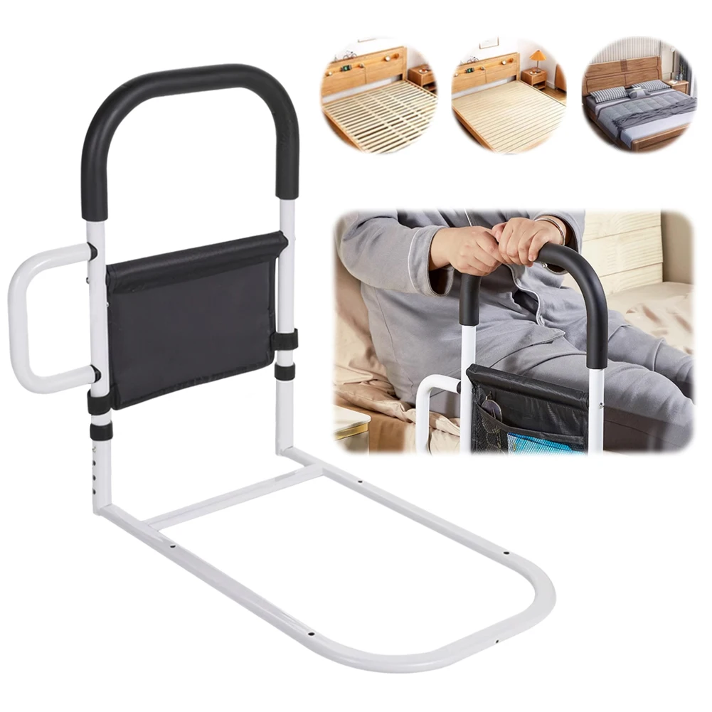 安全ベッドレール ベッドサイド転倒防止 大人用立ち上がり補助 高齢者用ベッドサイドアシストバー キング、クイーン、フル、ツインベッドに適合