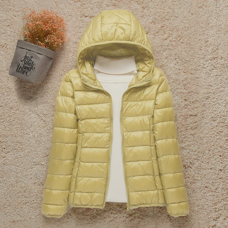 yellow hooded
