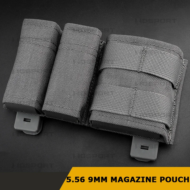 5.56 9mm 1+2 Side Magazine Pouch Dual Stack Quick Draw MOLLE Mag Pouch AR15 M4 Magazine Carrier Holster Bag magazine pouch molle pouch