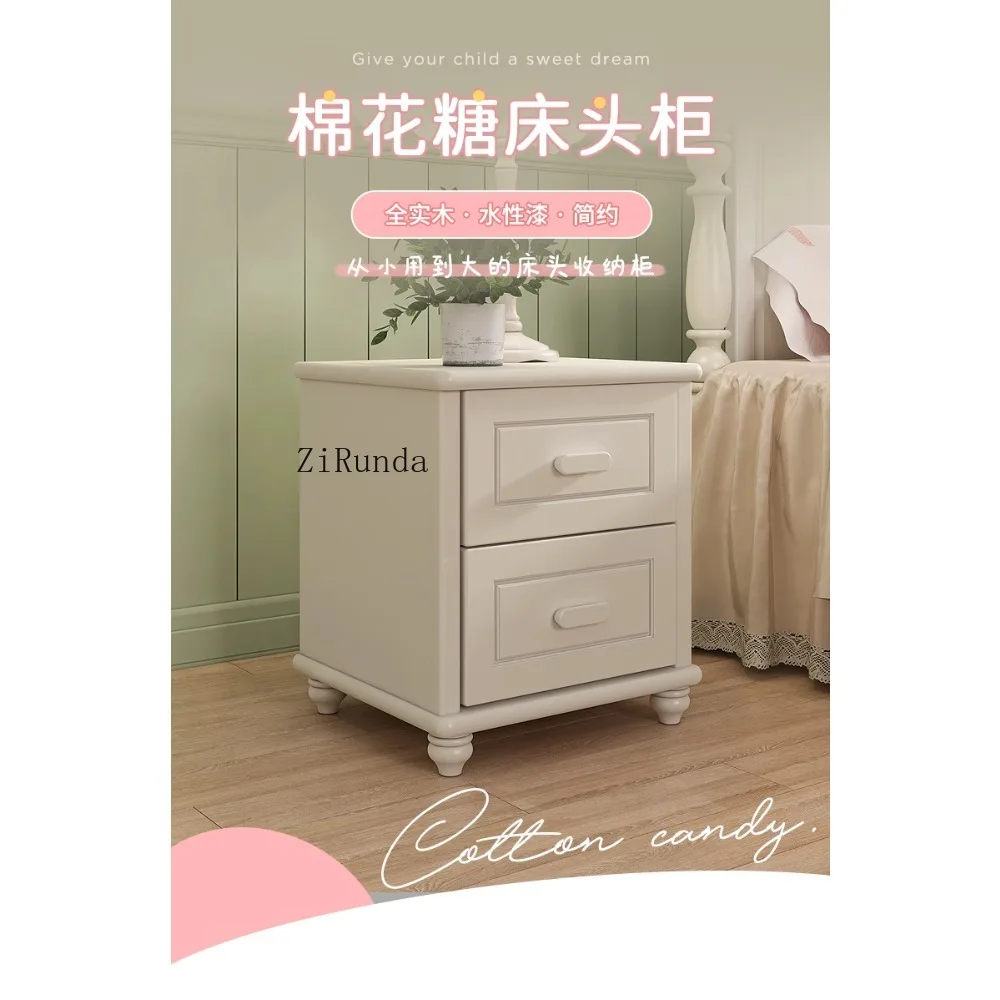 Solid wood bedside table Children's room locker Bedroom storage cabinet