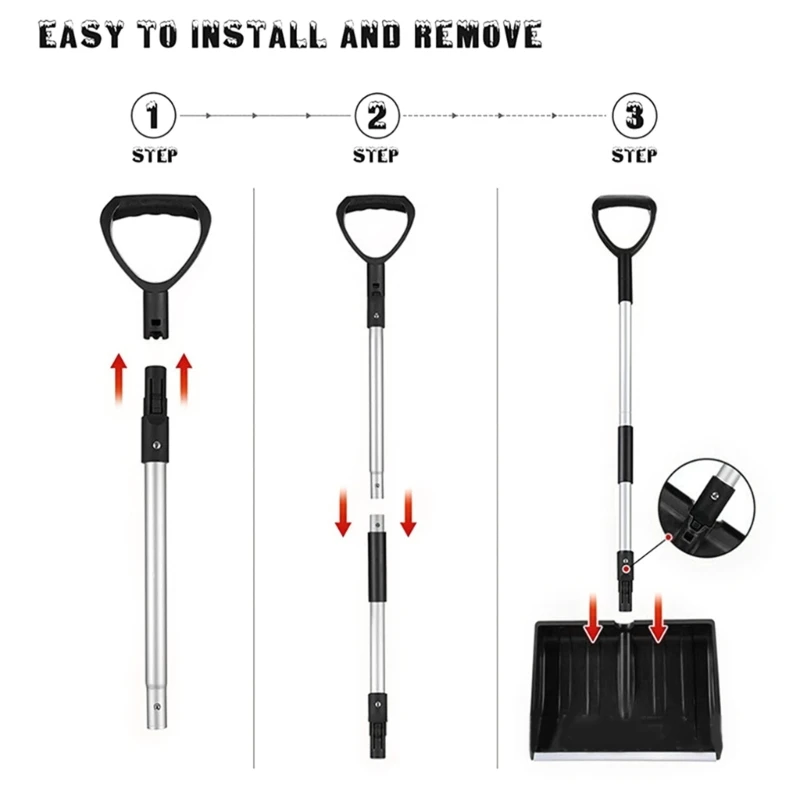 Sport Utility Shovel, 3 Piece Collapsible Design, Perfect Snow Shovel for Car, Camping and Other Outdoor Activities