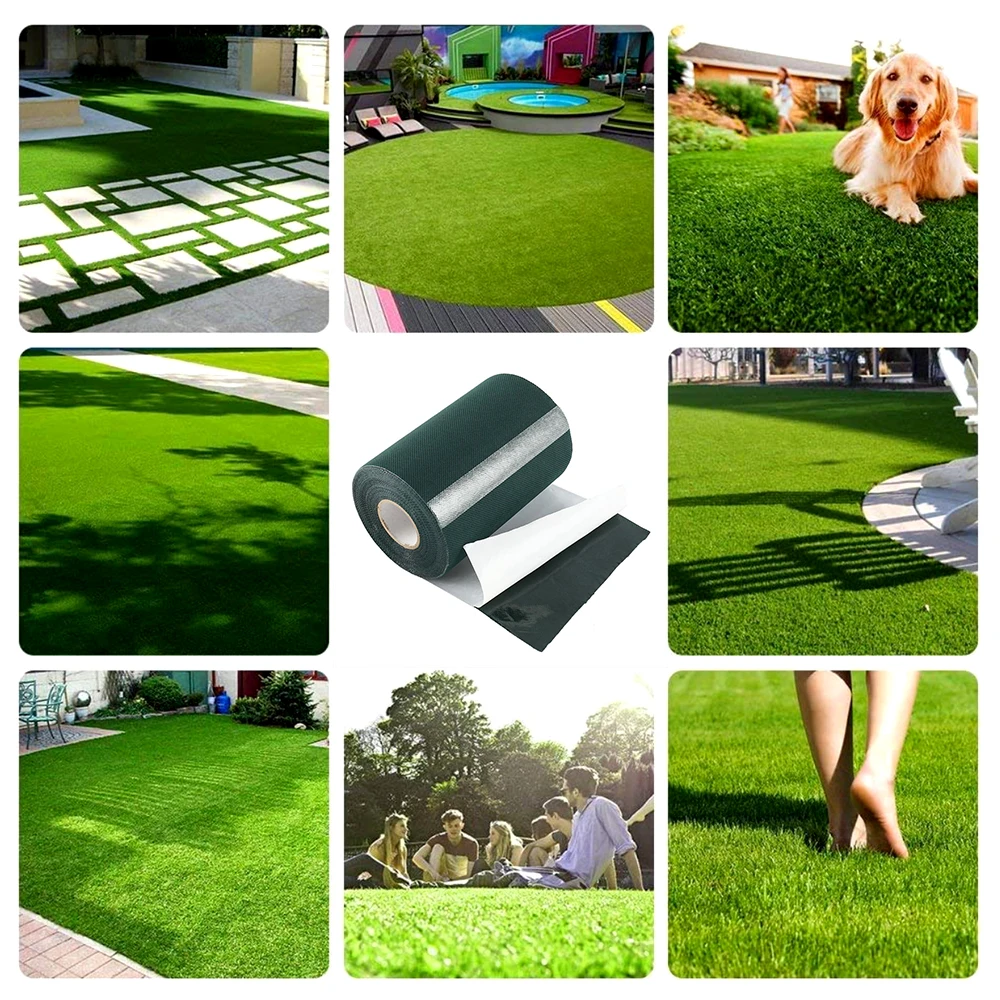Artificial Grass Mats Artificial Grass Seam Tape Self-adhesive Seam Lawn Tape 1PC 1000 x 15 cm