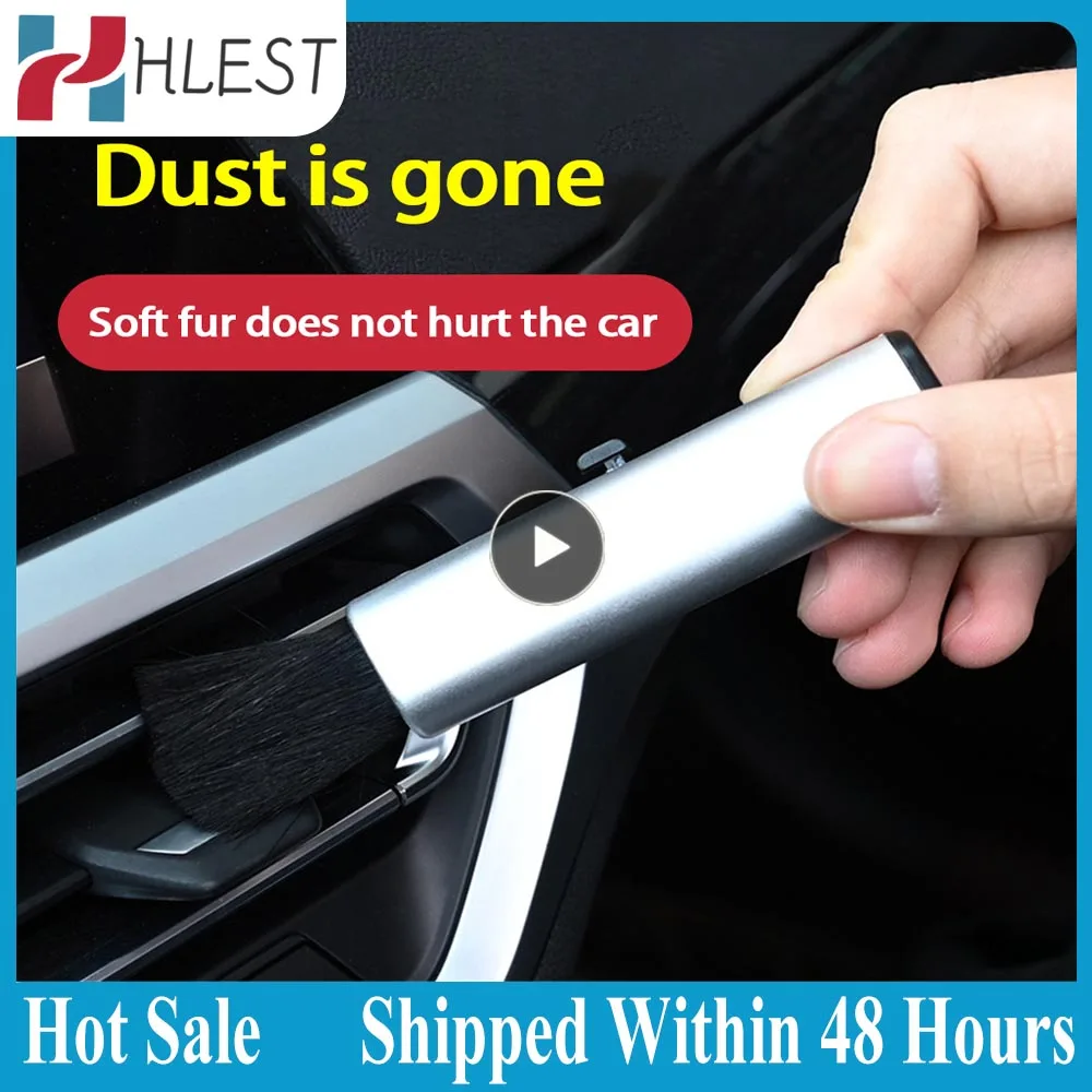 

Car Conditioner Air Outlet Brush Retractable Cleaning Brush Computer Keyboard Detail Cleaning Universal Plastic Small Soft Brush
