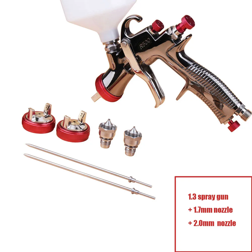 best dual action polisher High quality LVLP  Spray Gun 1.3mm R500 Air Spray Gun  and 1.5mm,1.7mm,2.0mm Replaceable Nozzles，Finish Painting  Air Brush flex buffer Power Tools