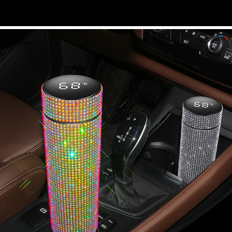 Diamond Display Temperature Thermos Cup Water Bottle 11 Diamond Display Temperature Thermos Cup Water Bottle